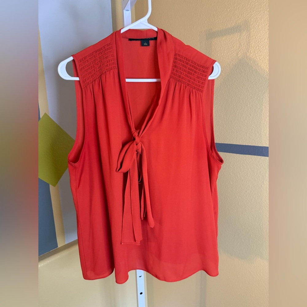 Cynthia Steffe Vibrant Orange Sleeveless Blouse